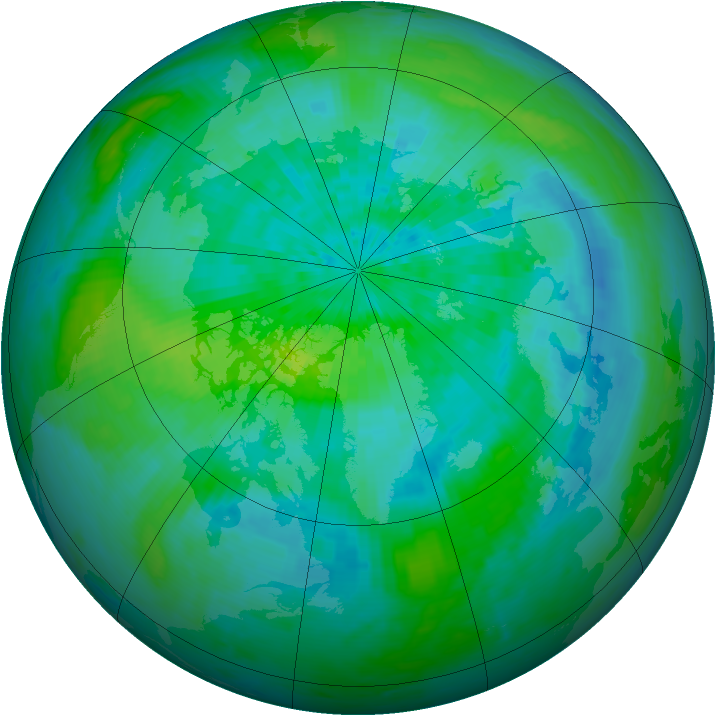 Arctic ozone map for 15 September 2003
